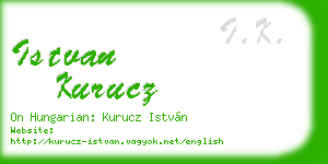 istvan kurucz business card